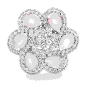 Blush Pink Floral Cluster Ring
