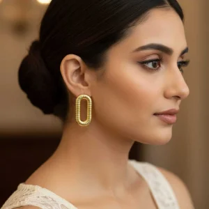 Polished Oval Hoop Earrings