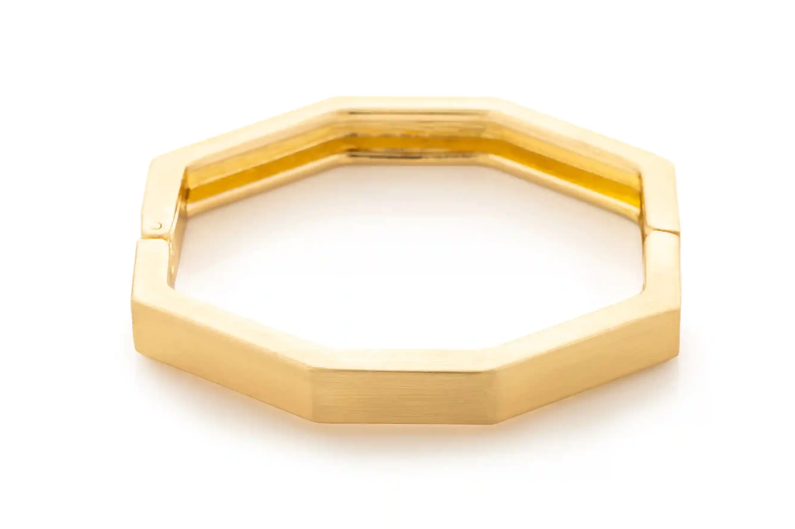 Hexagon Minimal Gold Kada Bracelet
