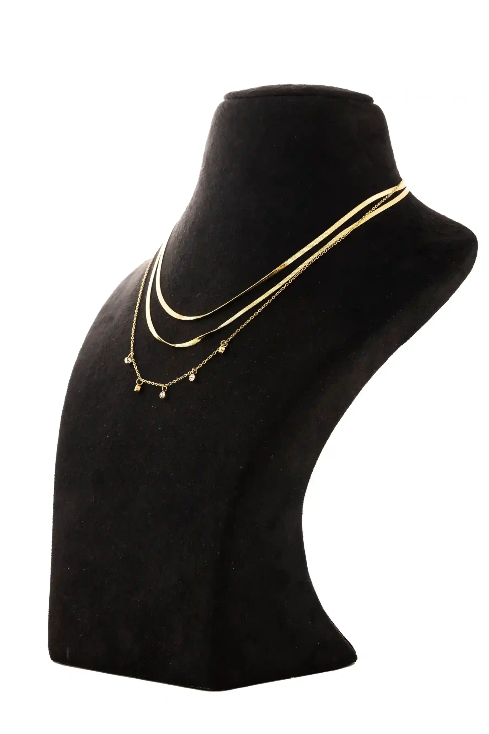 Layered Minimal Gold Chain Necklace - Image 3