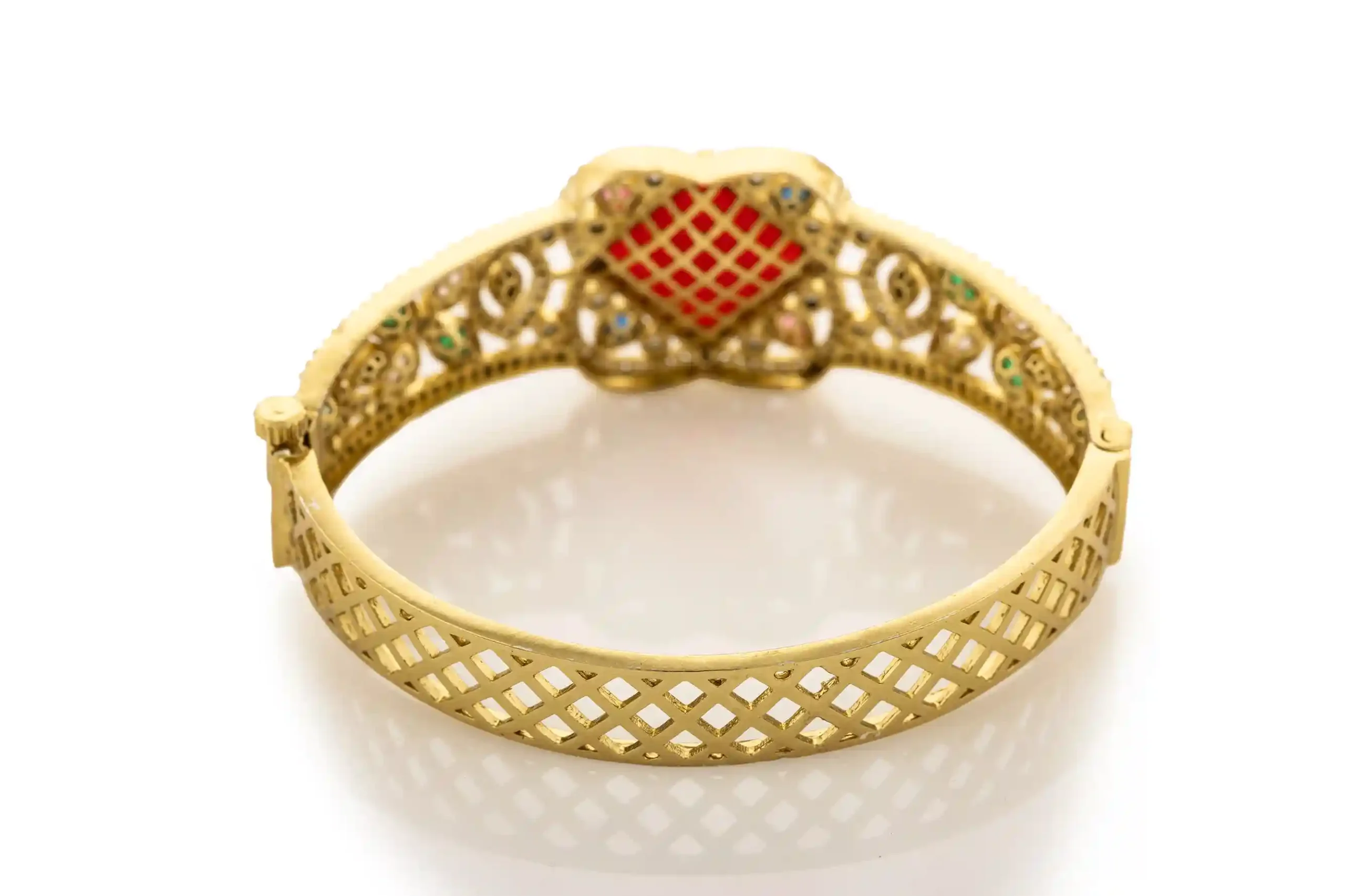 Royal Kundan Square Centre Kada Bracelet - Image 3